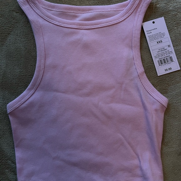 Tops | Womens Pink Ribbed Tank Top | Poshmark